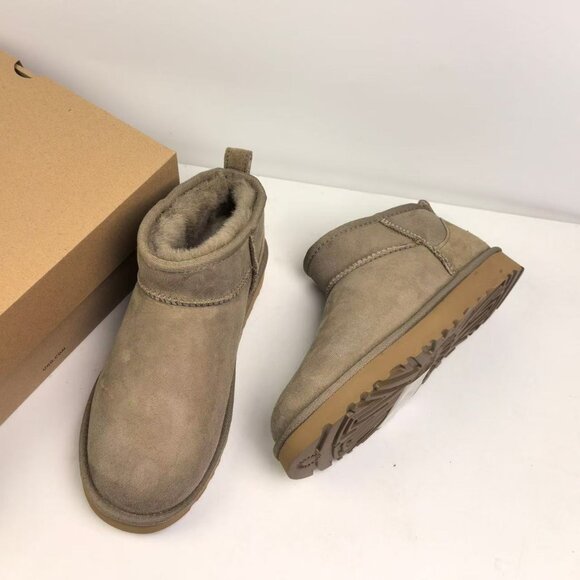 UGG Classic Ultra Mini Women's  antelope Ankle Boots - Picture 8 of 9